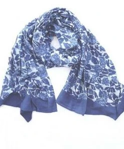Ichcha Accessories Blue Garden Yan Scarf