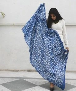 Ichcha Accessories Blue Garden Yan Scarf