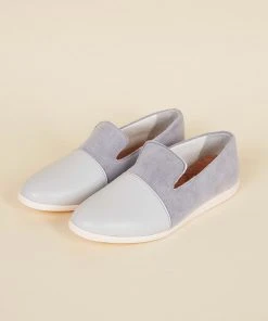 Dooeys Shoes Blue Gray Apple Leather House Loafer