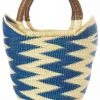 Swahili African Modern Blue Volta Wing Shopper Accessories