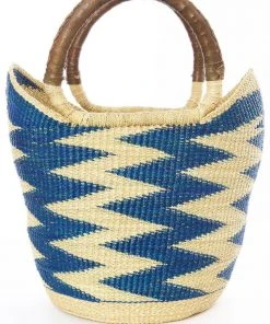 Swahili African Modern Blue Volta Wing Shopper Accessories