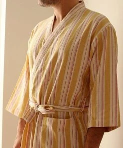 Anatolico Best Sellers Boho Mustard Unisex Turkish Robe