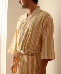 Anatolico Best Sellers Boho Mustard Unisex Turkish Robe