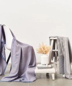 Studio Variously Boro Merino Wool Throw Blanket