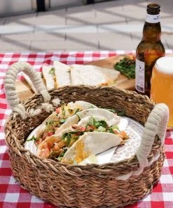 Korissa Bread Warmer + Basket - Bird Round