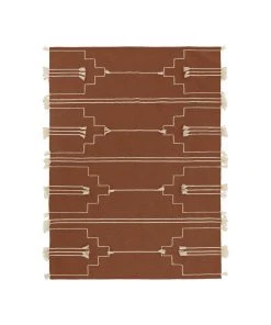 Kiliim Brown Drift Wool Runner / Rug Home Goods