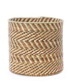 Swahili African Modern Brown And Natural Maila Milulu Reed Baskets 7 Swahili African Modern Brown And Natural Maila Milulu Reed Baskets