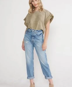 ÉTICA Bryce Pinch Waist Boyfriend Jeans - Canyon Reef New Arrivals