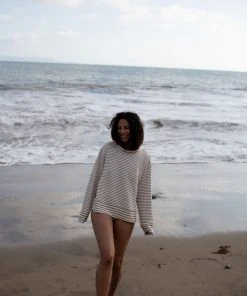 California Cloth Foundry French Terry Split Crew Sweatshirt Clothing