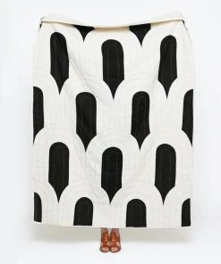 Anchal Canopy Throw Quilt - Charcoal