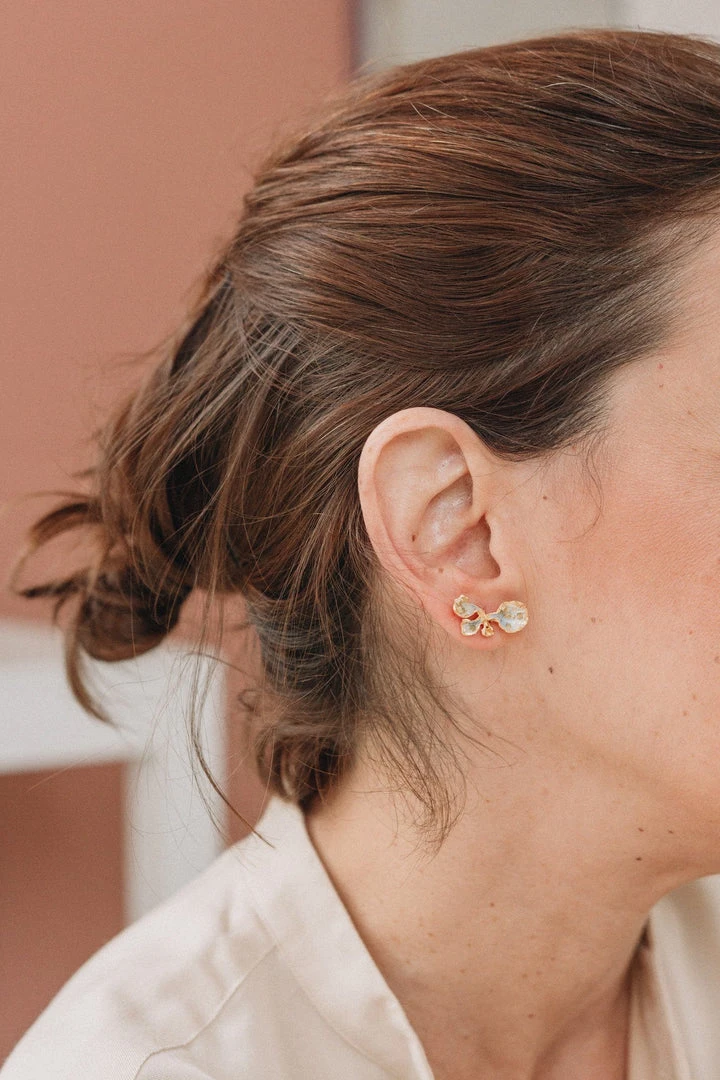 CÂPÂ Jewelry Clavellino Recycled Petal Earrings 2 CÂPÂ Jewelry Clavellino Recycled Petal Earrings