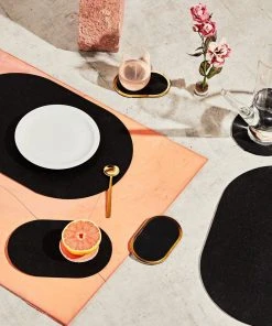 Slash Objects Office Accessories Capsule Recycled Rubber Trivet Duo - Black