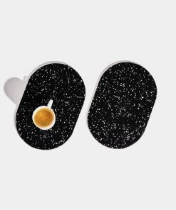 Slash Objects Capsule Recycled Rubber Trivet Duo - Speckled Black