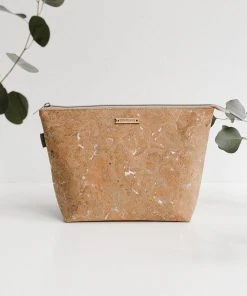 Carry Courage Home Goods Adventurer Cork Cosmetics Bag - Silver