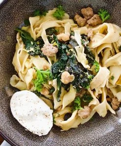 Carthage.Co Kitchen + Dining Zaghwan Stoneware Pasta Bowl Set