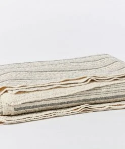 Coyuchi Cascade Matelasse Blanket - Shadow Stripe Home Goods