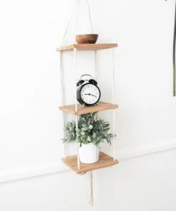 Ceremonia Triple Hanging Macramé Shelf Home Goods