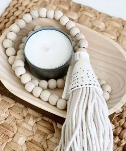 Ceremonia Home Goods Conus Shell Beaded Tassel - Natural