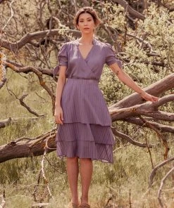 Valani Chanthu Banana Midi Skirt - Purple Sage