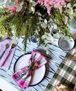 Archive New York Chiapas Plaid Cocktail Napkin Set Kitchen + Dining