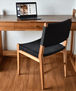 Masaya & Co. Handcrafted Chontales Dining / Desk Chair - Solid Black Manila