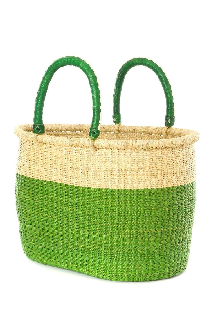 Swahili African Modern Cilantro Bolga Shopper Bag Accessories 1 Swahili African Modern Cilantro Bolga Shopper Bag Accessories