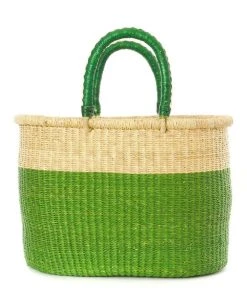 Swahili African Modern Cilantro Bolga Shopper Bag Accessories 7 Swahili African Modern Cilantro Bolga Shopper Bag Accessories