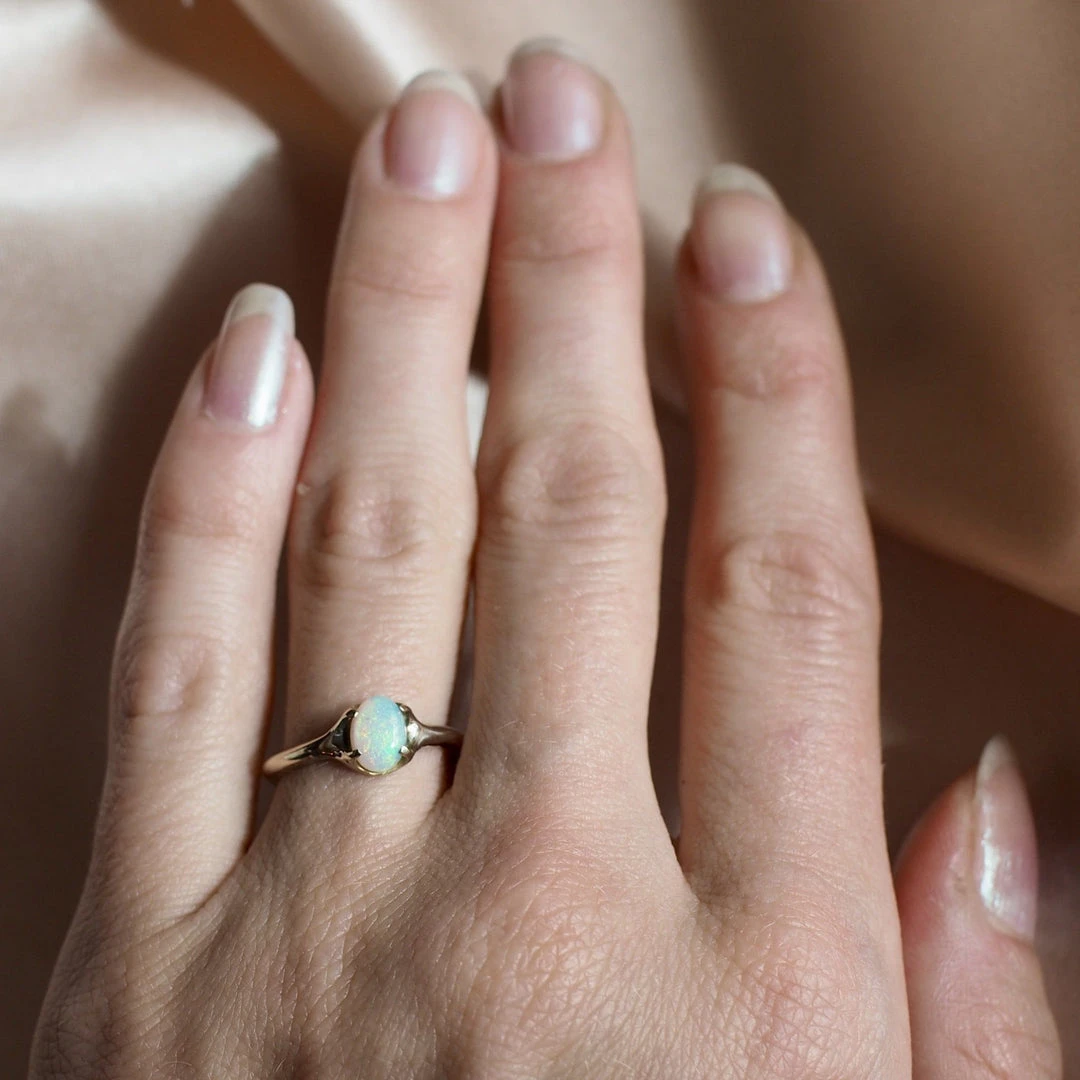 Iron Oxide Classic Oval Opal Ring 2 Iron Oxide Classic Oval Opal Ring