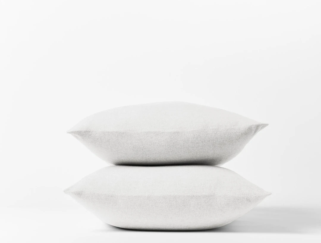 Coyuchi Cloud Brushed Flannel Pillowcases - Alpine White Fair Trade 1 Coyuchi Cloud Brushed Flannel Pillowcases - Alpine White Fair Trade