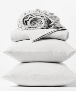 Coyuchi Cloud Brushed Flannel Sheet Set - Alpine White