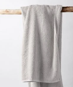 Coyuchi Home Goods Cloud Loom Towels - Fog