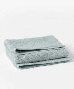 Coyuchi Cloud Loom Towels - Palest Ocean