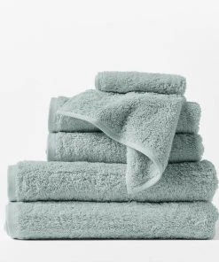 Coyuchi Cloud Loom Towels - Palest Ocean
