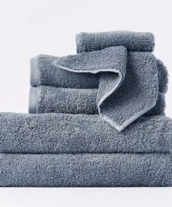 Coyuchi Home Goods Cloud Loom Towels - Steel Blue