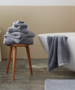 Coyuchi Home Goods Cloud Loom Towels - Steel Blue