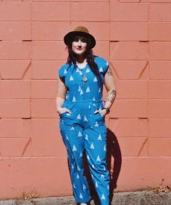 Passion Lilie Cobalt Ikat Jumpsuit