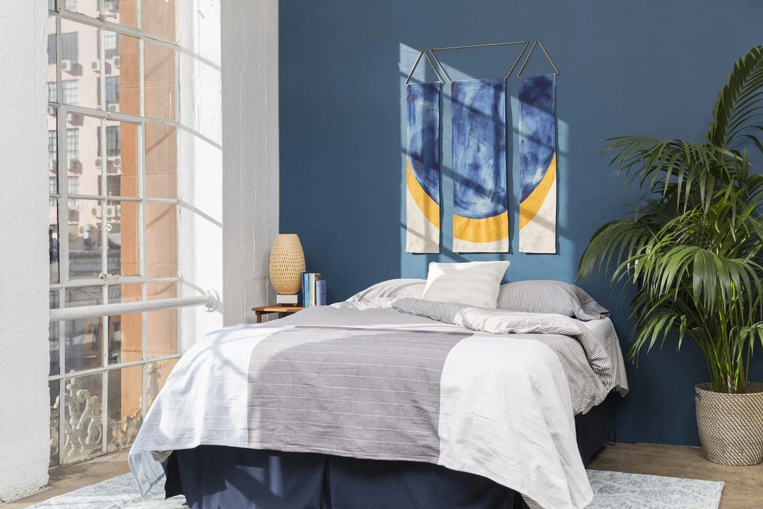 Conejo & Co Zorro Wall Hanging - Blue, Yellow And Beige 2 Conejo & Co Zorro Wall Hanging - Blue, Yellow And Beige