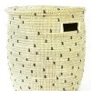 Swahili African Modern Home Goods Cookies And Cream Flat Lid Storage Basket