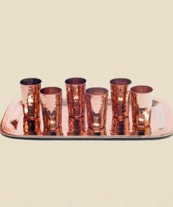 Sertodo Copper Copper Tequilero Shot Cup Flight Set Kitchen + Dining