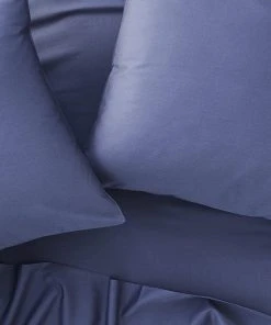 Coyuchi Sateen Sheet Set - Moonlight Blue Home Goods