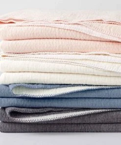 Coyuchi Cozy Cotton Baby Blanket - Alpine White Throw Blankets