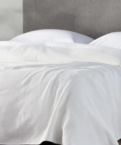 Coyuchi Quilts + Blankets Honeycomb Blanket - White