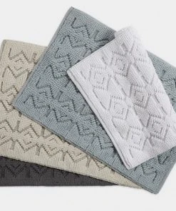 Coyuchi Mosaic Canyon Bath Rug - Alpine / Fog