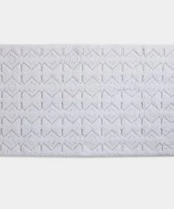 Coyuchi Mosaic Canyon Bath Runner - Alpine White / Fog