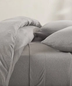 Coyuchi Jersey Sheet Set - Gray Heather