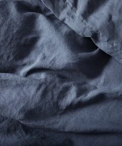 Coyuchi Home Goods Relaxed Linen Duvet Cover - Harbor Blue
