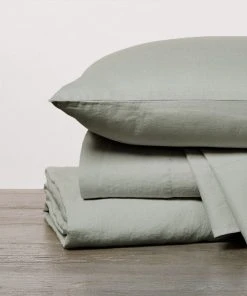 Coyuchi Home Goods Relaxed Linen Sheet Set - Laurel