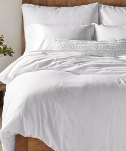 Coyuchi Sateen Pillowcase Set - Alpine White Home Goods