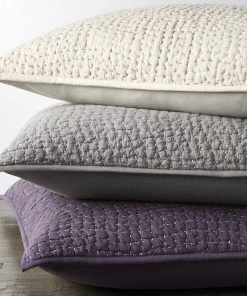 Coyuchi Pebbled Handstitched Euro Sham - Slate Home Goods