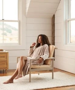 Coyuchi Home Goods Air Weight Unisex Robe - Dune